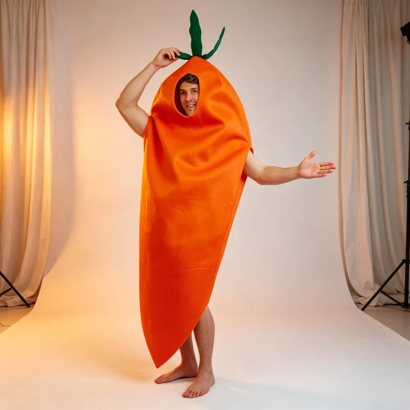 Fun Family Party Games Costumes Men Dress Up Costumes Halloween Carrots Cosplay Props Masquerade Ball Stage Adult Show Costumes