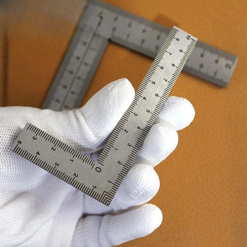 

L-образная линейка из нержавеющей стали, высокоточный двухсторонний утолщенный измерительный инструмент, многофункциональная линейка под прямым углом