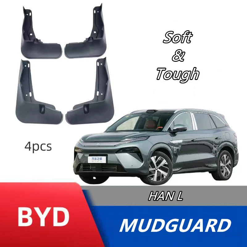 

Car mudguard for BYD All New Tang L;Soft plastic material;Prevent sediment splashing;Keep the vehicle clean;Electric
