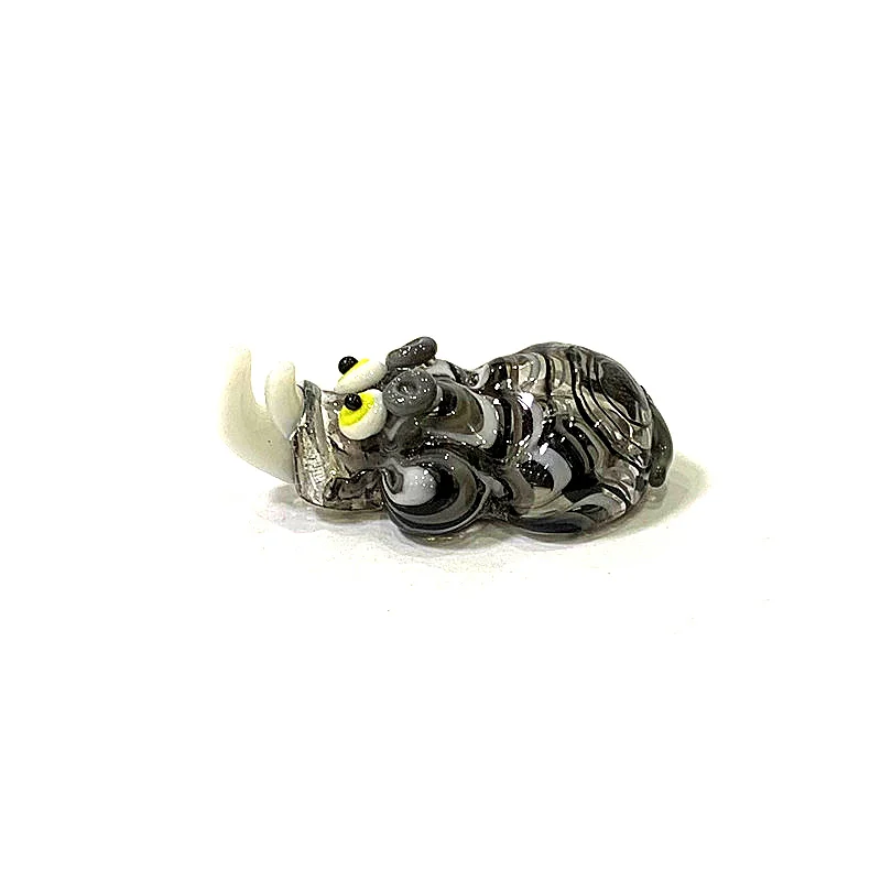 Miniature Glass Rhino Figurine - огляд і ціна Japan Bonsai Garden