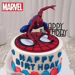 Marvel Spider-Man Cake Decoration Doll Cartoon Cute Kids Action Figure Models PVC Children's Desktop Ornament Decoration Gifts