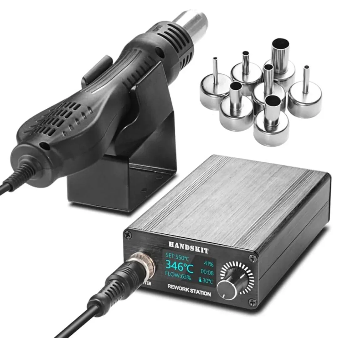 Hot Air Rework Soldering Station Craft 700W Welding Heating Gun with Digital Display STM32 OLED Solder Iron Station Kit