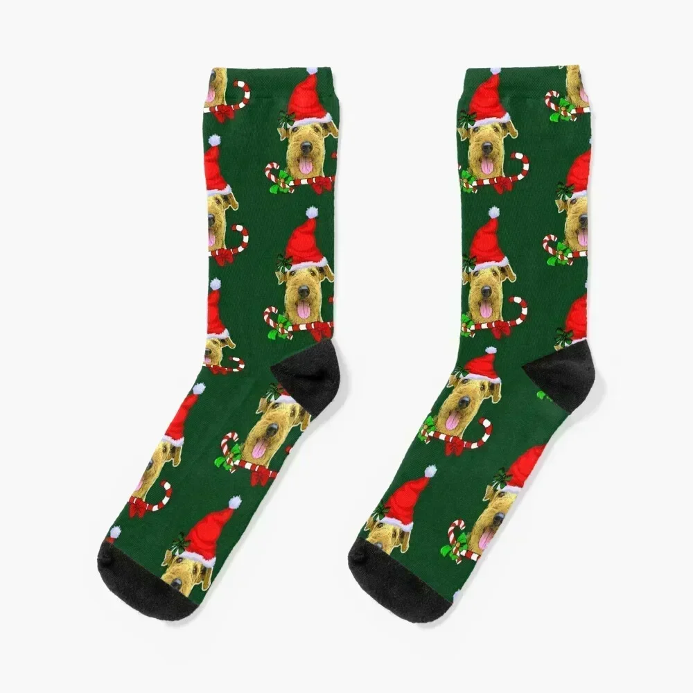 

Airedale Terrier Christmas Gifts Socks men cotton high quality custom sports designer brand fashionable Socks Woman Men's