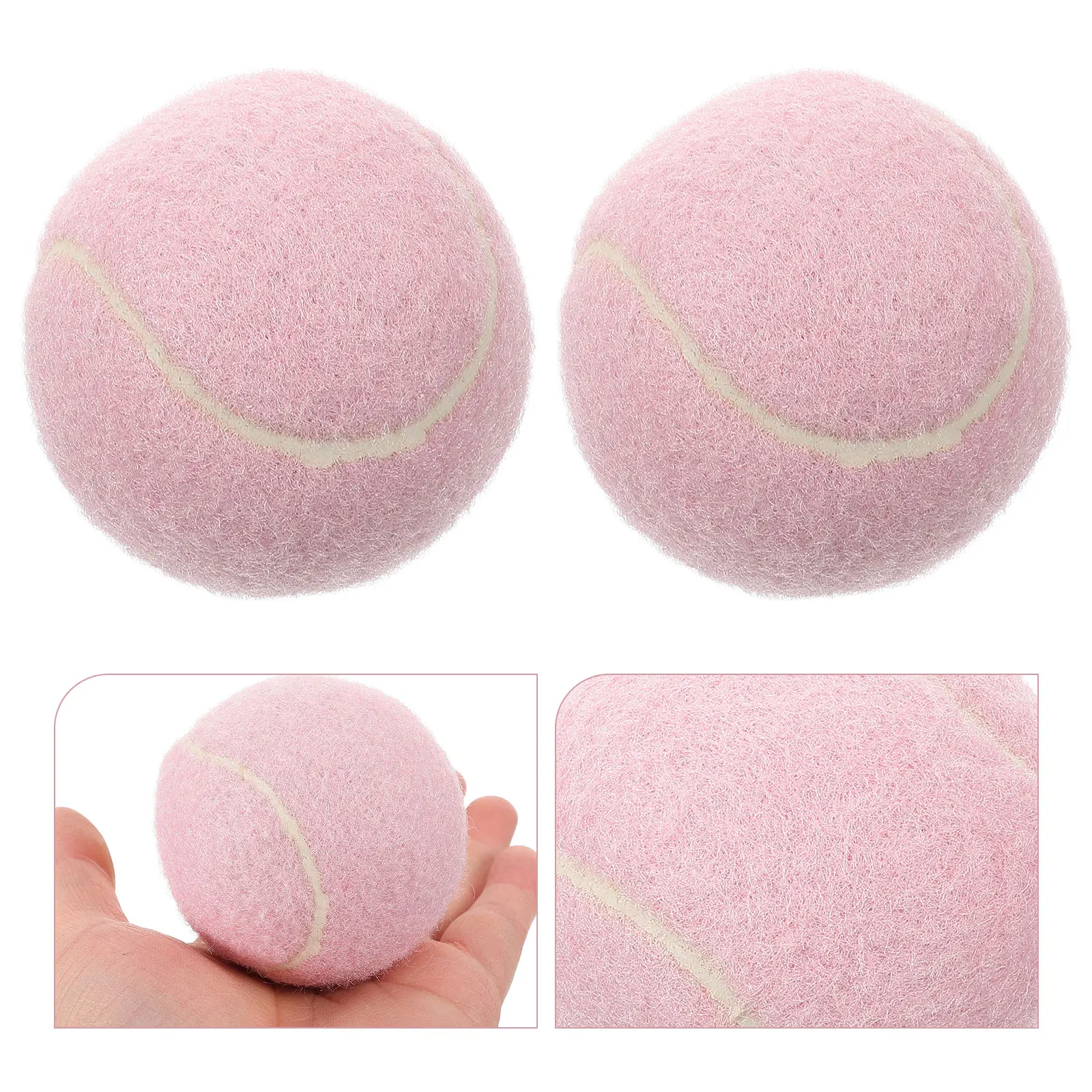 

2pcs Pink Pink Tennis Balls Lightweight Practice Toys Suitable for All Ball Tennis For Player Levels