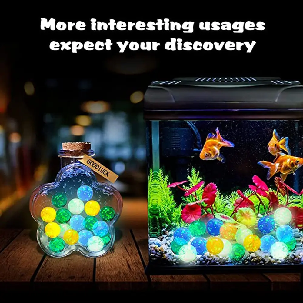 Fish Tank Marble Run Bouncing Ball Machine Beads Marble Games Small Marbles Luminous Glass Ball Glass Marbles Pinball Machine