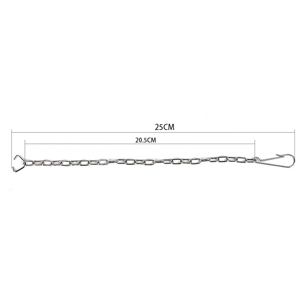 A C-ring End Fixed Device Silver 2PCS 304 Stainless Steel Chains 25cm Bathroom Toilet Fittings 304 Stainless Steel
