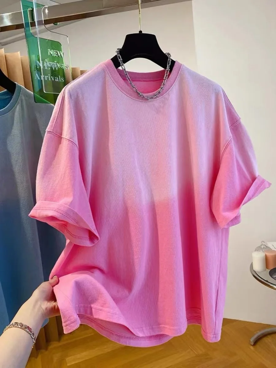 تي شيرت نسائي من Waed Pure Cotton ort Sve بتصميم أنيق وقاعدة إحساس irt Commute Sle round Ne Top #1