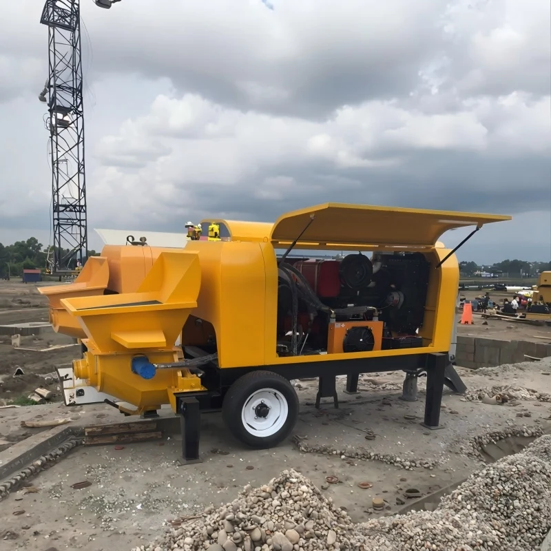 Diesel Concrete Pump for Construction Engineering 120m Vertical Conveying Distance Concrete Transportation Pump