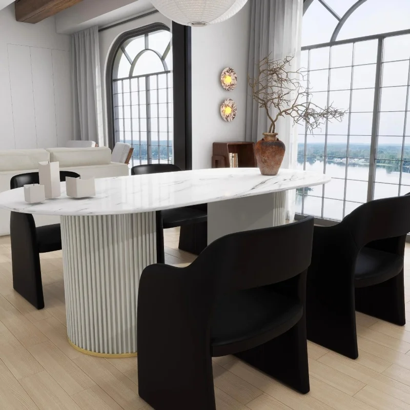 Minimalist Modern Dining Chair Nordic Light Luxury Armchair Designer Chair Model Room Hotel Dining Sofa