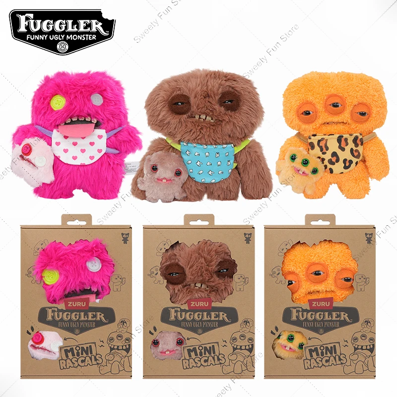 

100% оригинальные плюшевые игрушки Fuggler Ugly Monster, милые мини-раскелы серии, зубные монстры, мягкие двойные проблемы, куклы-сказы, подарки