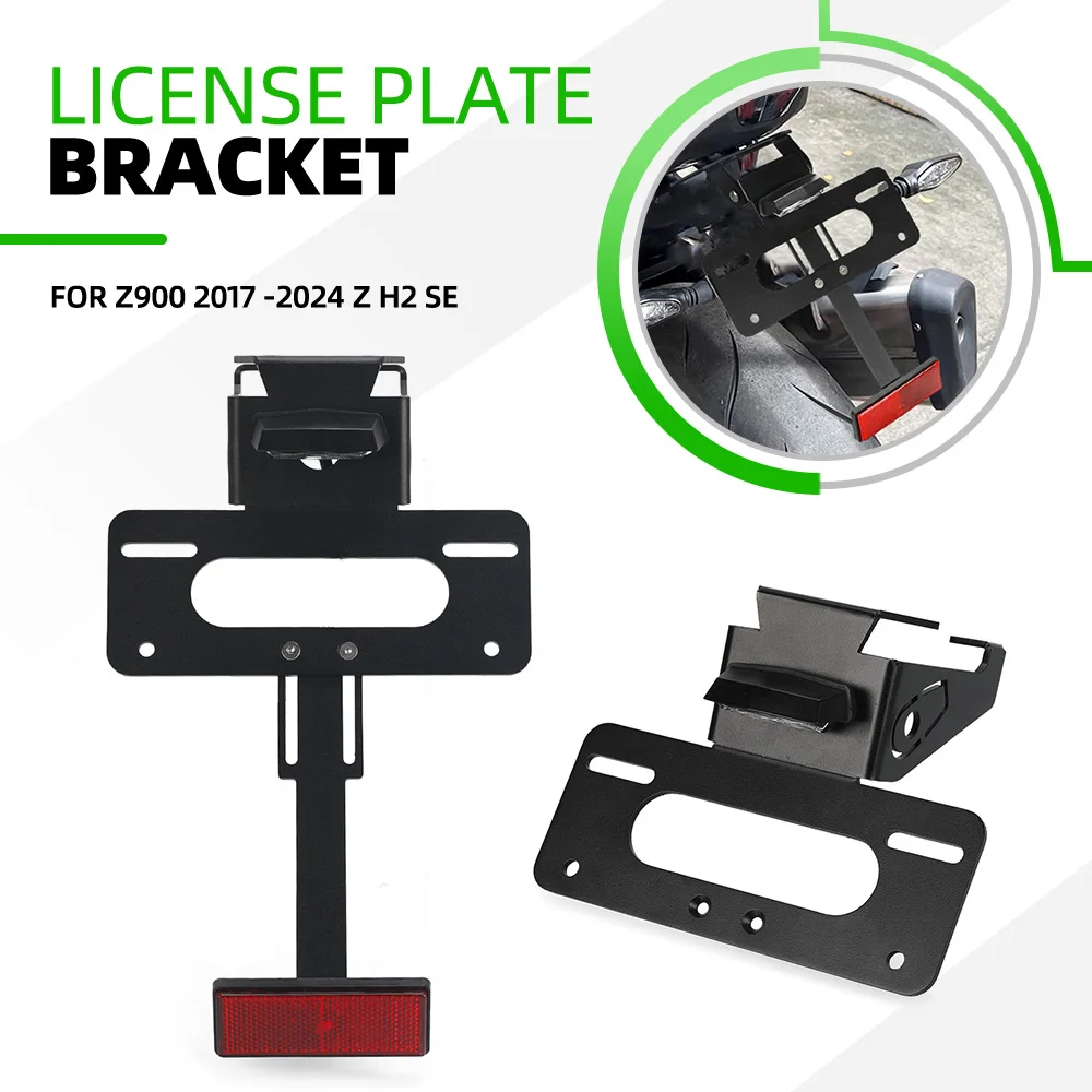 

License Plate Holder Fender Eliminator Rear Tail Tidy Registration Plate Kit For Kawasaki Z900 2017 -2021 2022 2023 2024 Z H2 SE