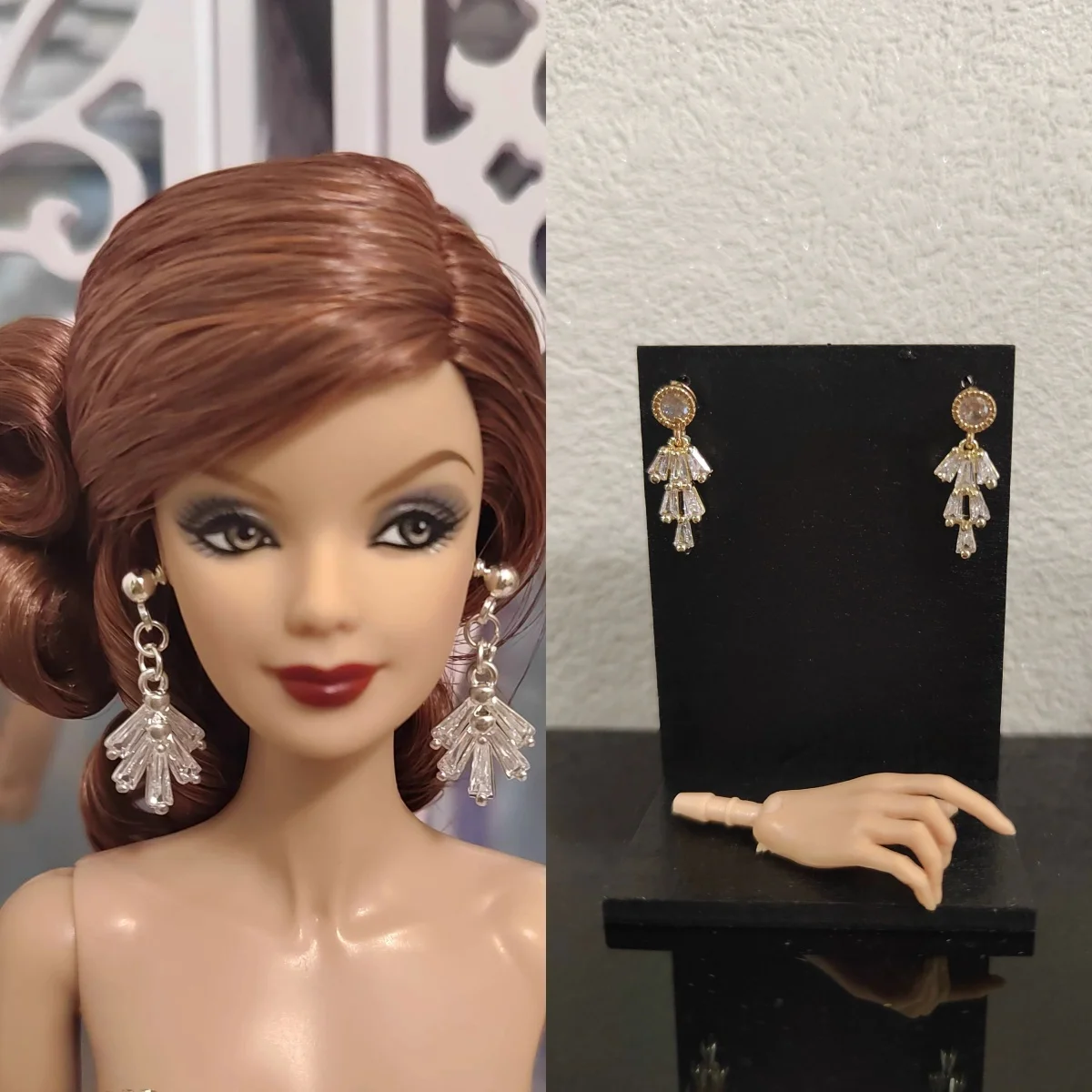 

1/6 Doll Jewellery Accessories Exquisite Luxury Senior Sense Design Diamond Earrings For 30cm Supermodel Doll Dinner Dress Up