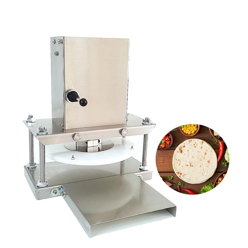 Commercial Hand Pressure Grab Pancake Squeezing Machine Manual Dough Round Press Machine