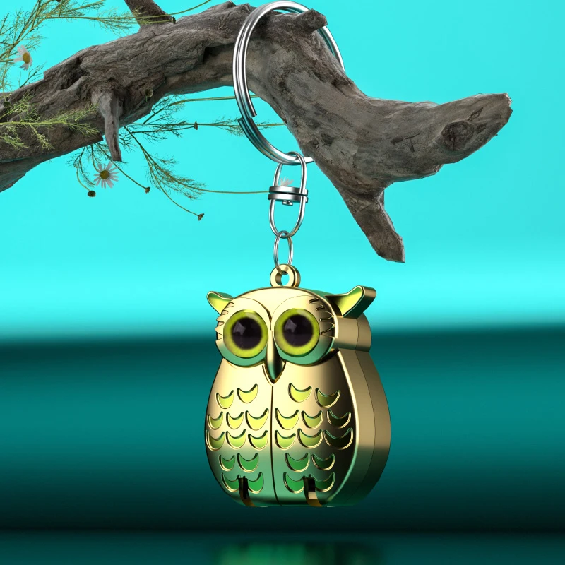 Owl Keychain Foldable Nail Cutter Stainless Steel Nail Clippers Rotary Toenail Fingernail Manicure Trimmer