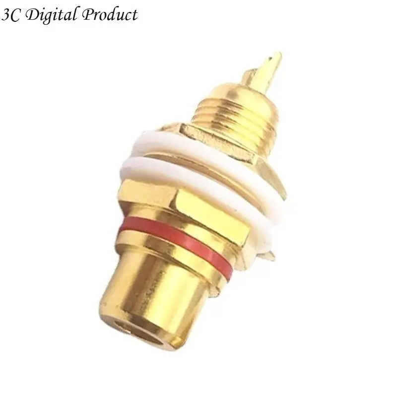 Золотая с золотой лотос RCA Socket Av-Audio Socket RCA Plug Discover Terminal- Аудио-усилитель сплай