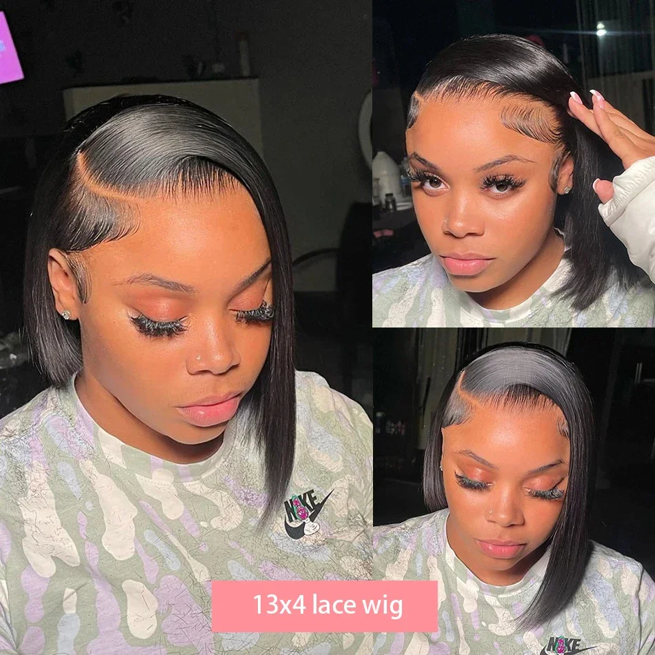 4x4 HD Dantel Ön Kısa Bob Peru - Hd Lace Frontal Wig Human Hair Pre Plucked incelemesi ve fiyatı