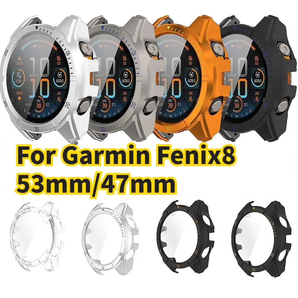 Watch Cover For Garmin Fenix8 53mm/47mm Smart Bracelet Frame Bezel Replacement Shell For Garmin Fenix 8 Protective Case