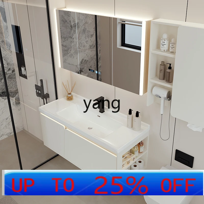 

Ltt cream white ceramic integrated basin bathroom cabinet toilet wash basin