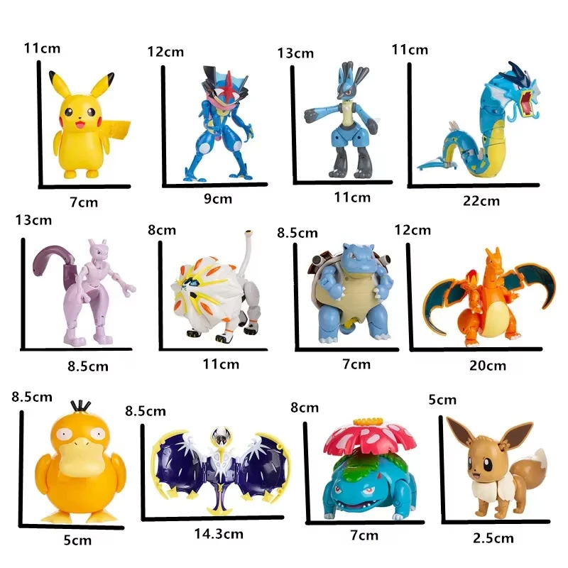 Balle jouet oeuf avec Bulbasaur Lucario Charmander figurine Transformable enfants jeu de Puzzle éducatif cadeau pour garçons filles
