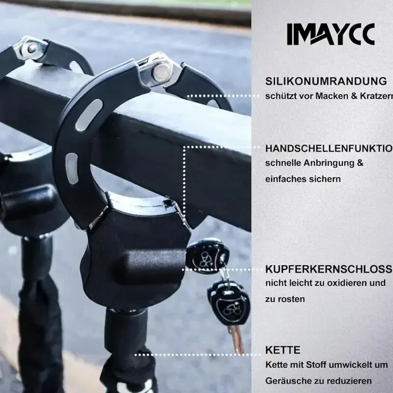 قفل دراجة مضاد للسرقة، سكوتر كهربائي، قفل مقاوم للماء، قفل أمان عالي التحمل، حماية ضد السرقة، ملحقات الدراجة