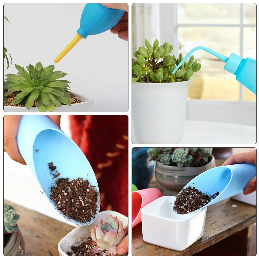 

14pcs Mini Garden Hand Tools Set For Succulent Planting, Lightweight Plastic Iron Shovel Rake Kit, Ergonomic Handle Portable