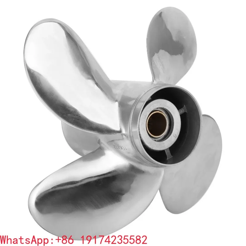 11.6x12 RH RH Outboard Propeller 4 Blades Stainless Steel Fit For Yamaha Engine Outboard Accessory