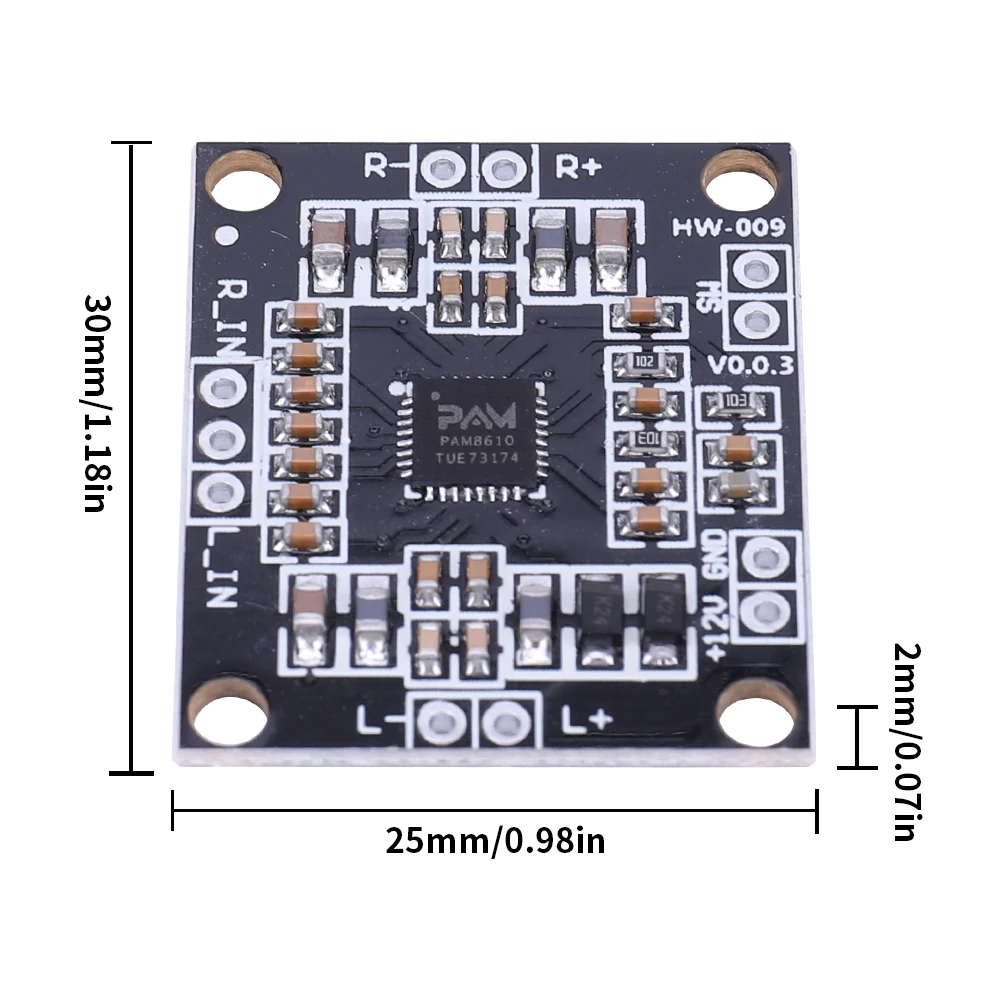 PAM8610 Module Digital 2x15W Audio Power Amplifier Board DC7V15V Class D Dual Channel Stereo Voice Sound Amplifier Modules