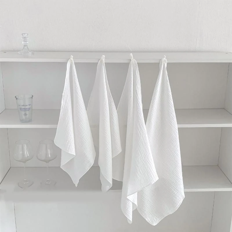 J15U 4 قطعة/3 قطعة القطن الصغار مريلة الطفل ملابس التجشؤ حديثي الولادة منشفة مربعة الشكل منديل صغير لينة تنفس الرضع منشفة #5