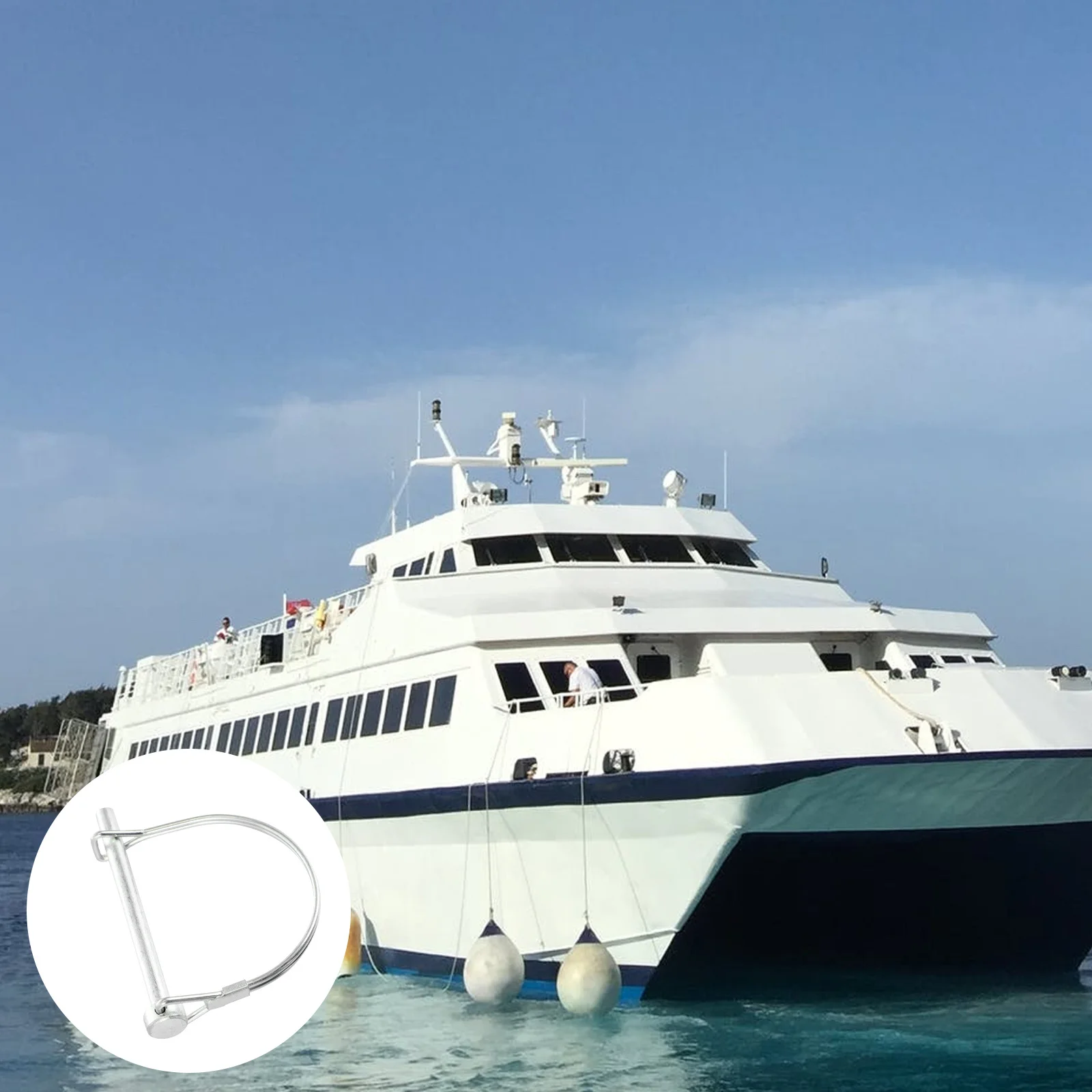 

10Pcs Square Lock Shaft Locking Pins Metal Hitch Pins D-Shaped Arch Retainer Clips for Trailer Coupler Farm Truck Gardening