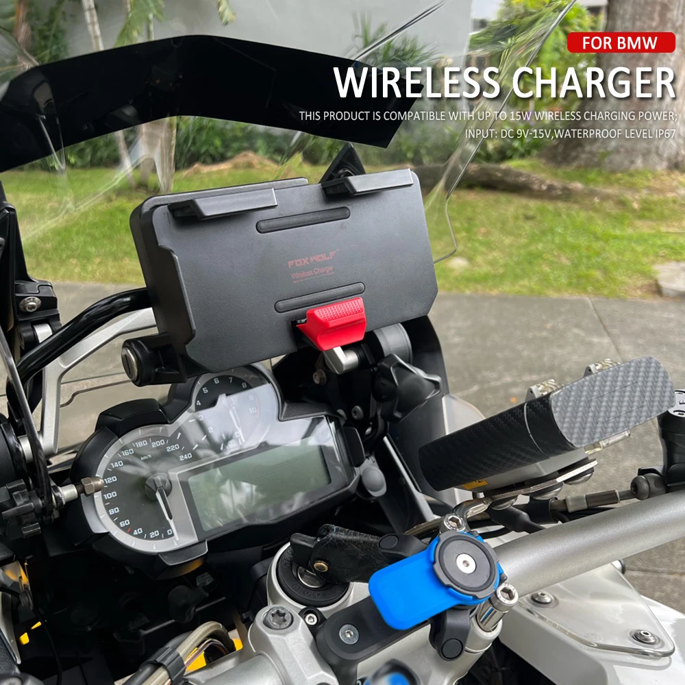 For BMW R1250GS ADV Wireless Charge Mobile Phone Navigation Bracket R 1250 GS R1250 GS Motorcycle Wireless Charging R1200GS ADV