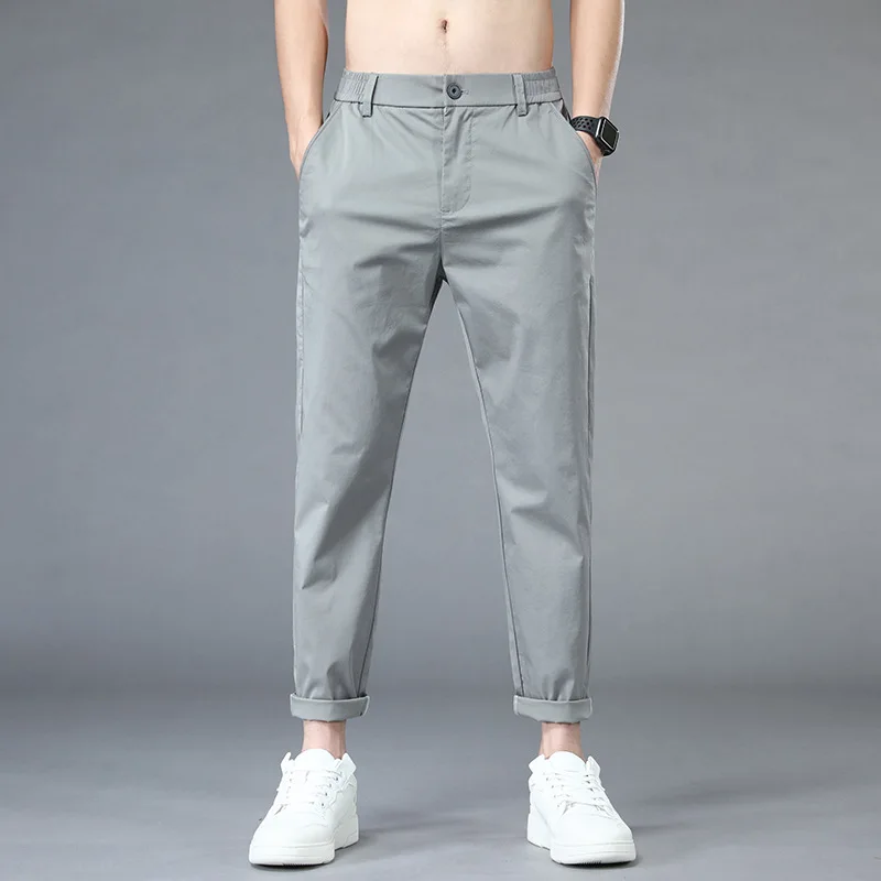 الحرير الجليد السراويل الرجال تسع نقاط فضفاضة السراويل الطويلة سراويل تقليدية رجالية الصيف رقيقة أربعة مواسم يمكن ارتداء الكبار شهم الترفيه