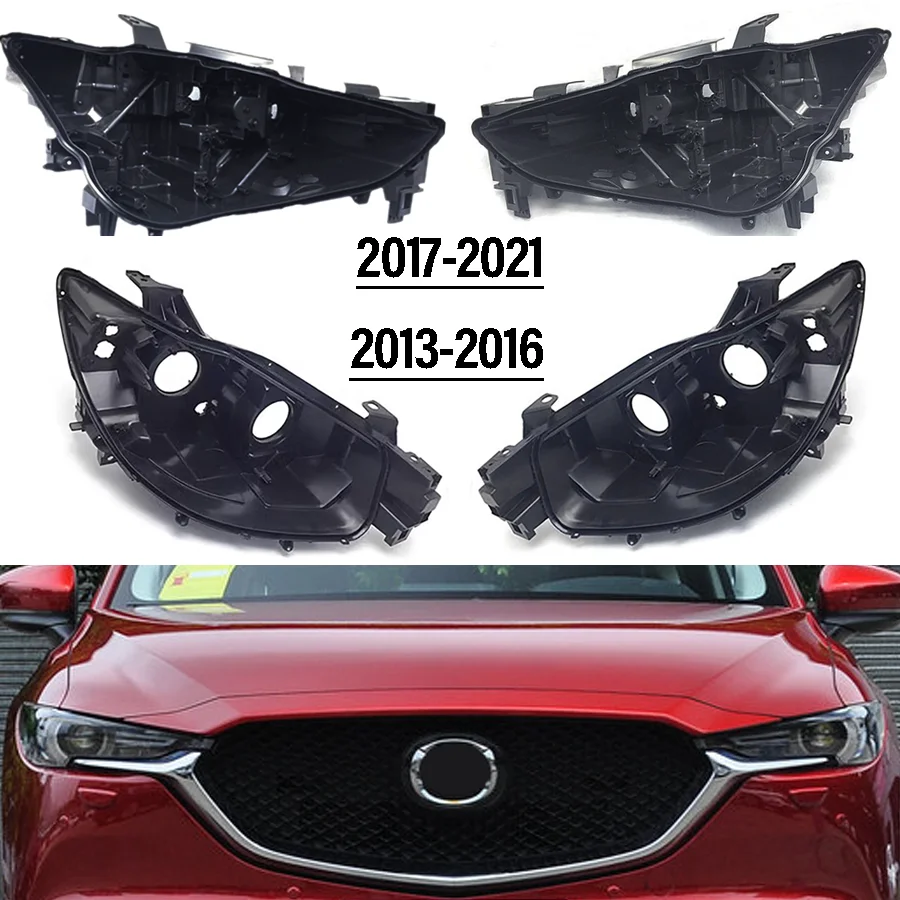 Wooeight 1Pc Front Headlight Base Cover LED Head Light Back Lid Head Lamp Back House For Mazda CX-5 CX5 2013-2016 2017-2021