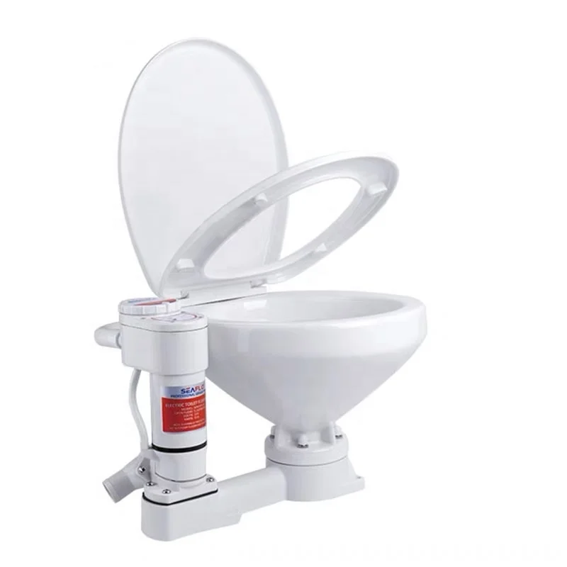 Automatic Electric Toilet Large Diameter Sewage Outlet Toilet Marine Accessories Boat Ceramic Stool