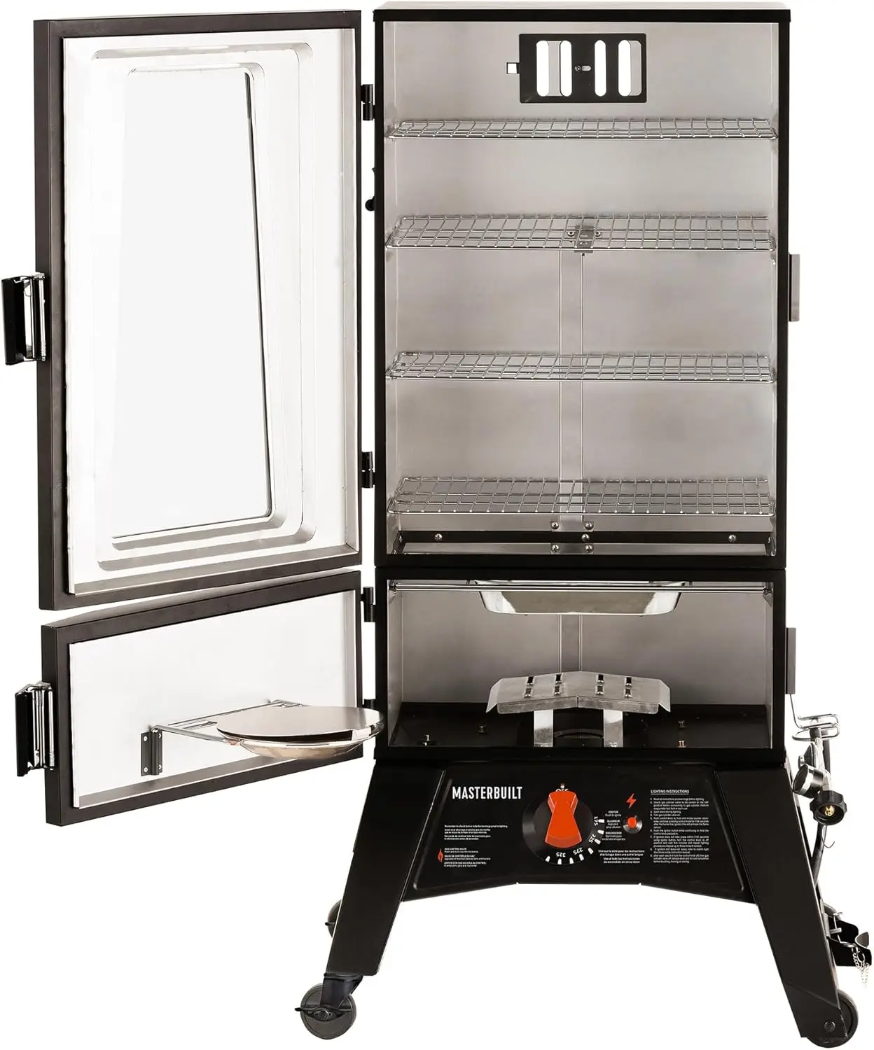 Gás propano fumante Vertical churrasco, controle de temperatura analógico, 960 polegadas cozinhar quadrados, preto modelo MB20051316, 40"