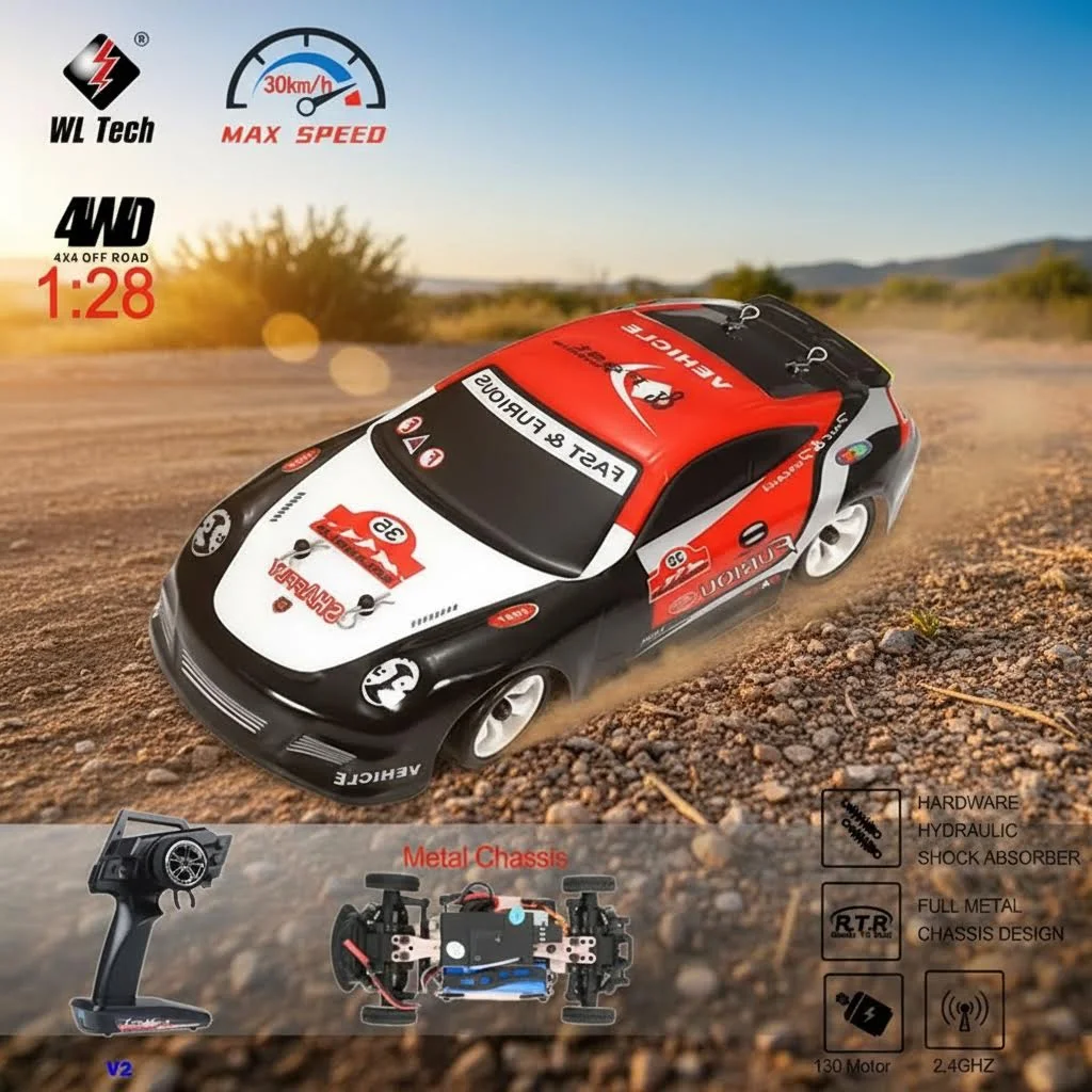 

Радиоуправляемая мини-машинка WLtoys K969 1:28 4WD 2.4G для дрифта, высокоскоростная внедорожная модель из сплава, игрушка на пульте управления для детей, подарок