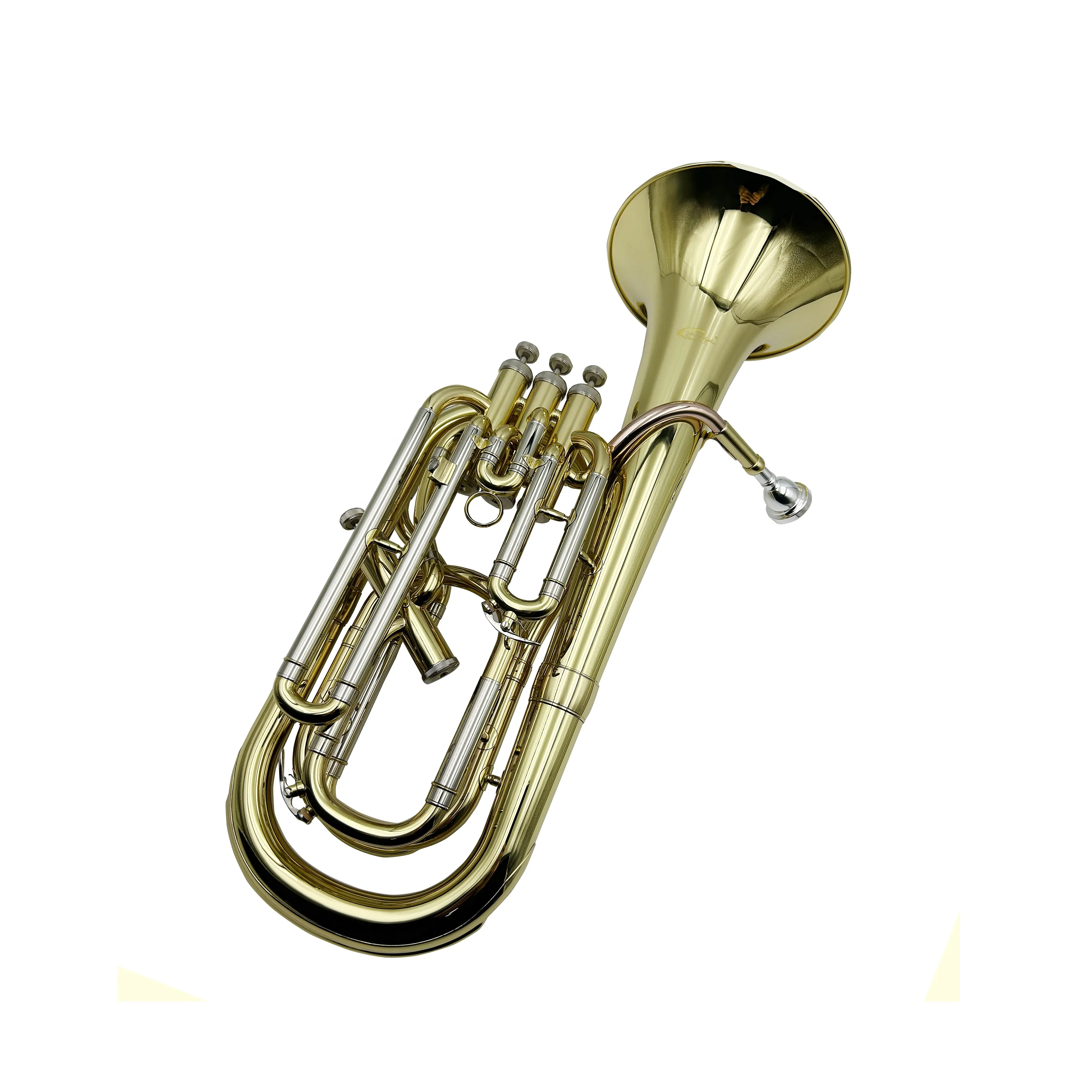 

High Quality Gold Lacquer Baritone Horn for Students BB Tone JYBT755