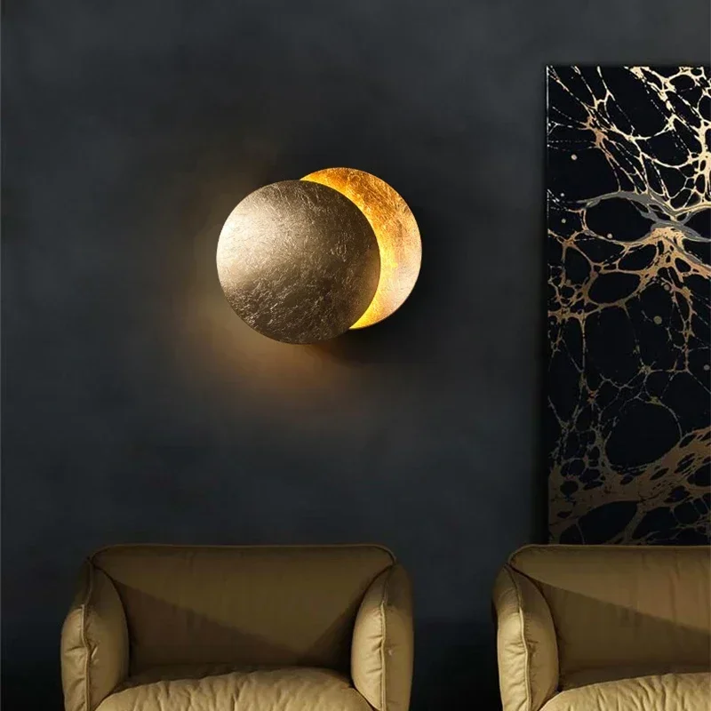 

Moon Concept Solar Eclipse Wall Lamp Nordic Vintage Decoration Lighting Sconces Fixture for Aisle Stairs Study Bedroom Bedside