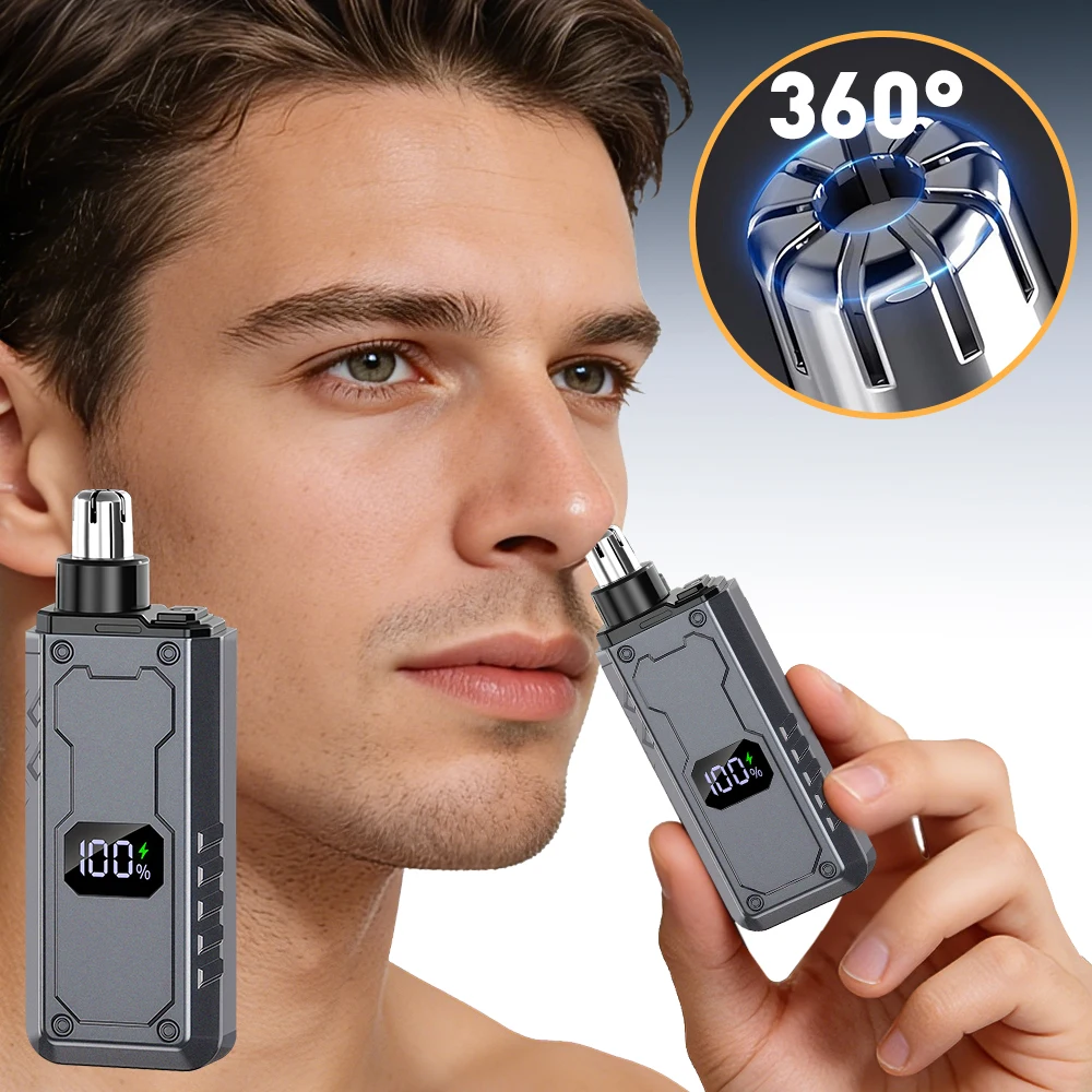 

Nose Hair Trimmer USB Rechargeable Electric Ears Nose Hair Shaving Machine Men Eyebrow Shaver Mini Portable Nose Hair Remover