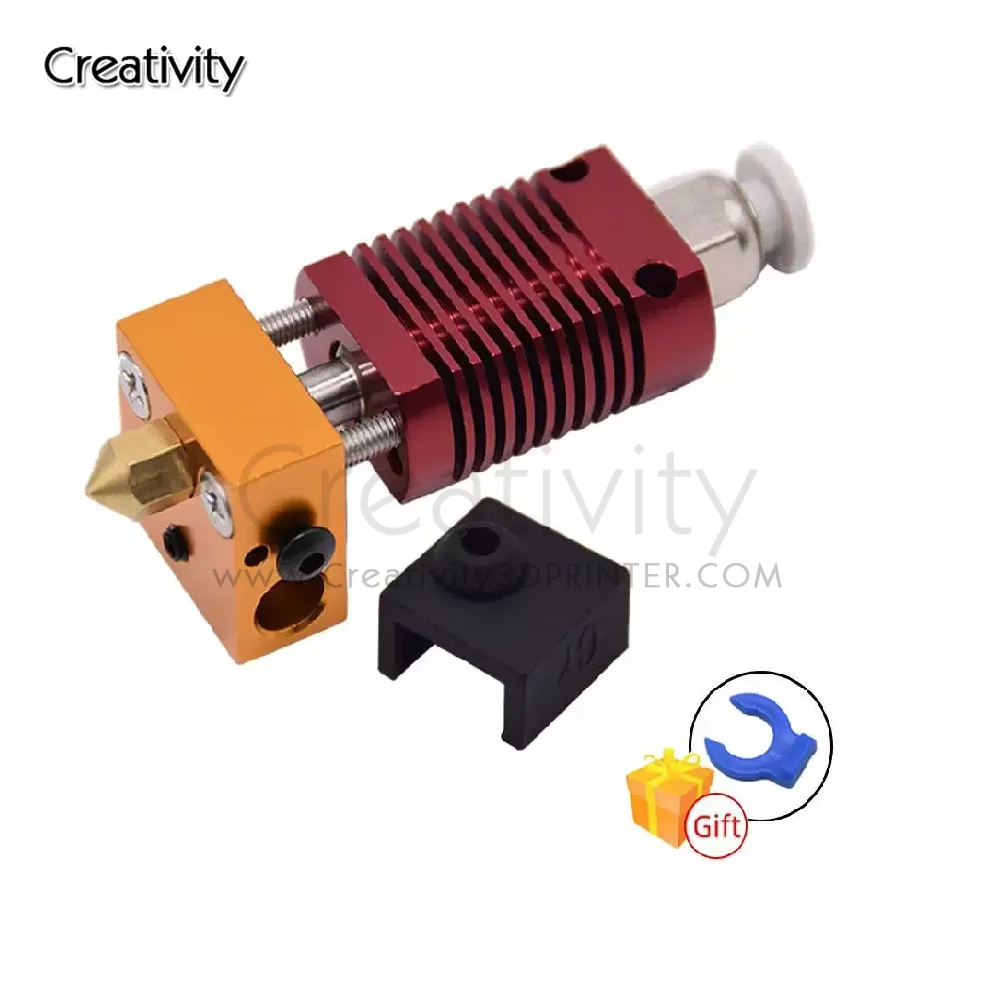 Accesorios de impresora 3D Ender3 V2 CR10 Hotend calcetines de silicona garganta MK8 boquilla de 0,4mm bloque calefactor termistor varilla calefactora