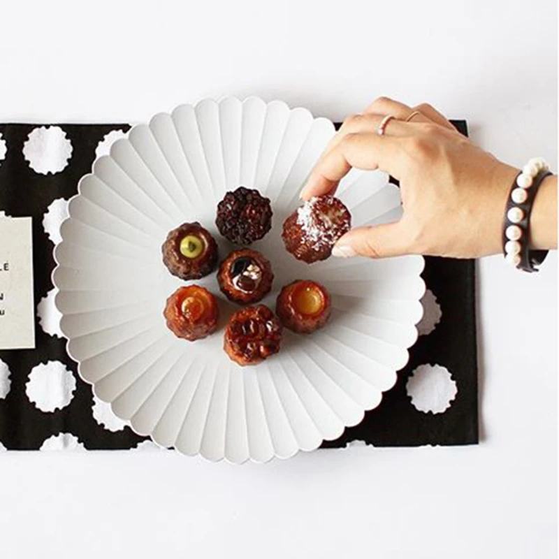 Japanese Imported Chrysanthemum Dish, Frosted Ceramic Dinner Plate, Flower Pattern, Dessert Platter, Home Pan Tray