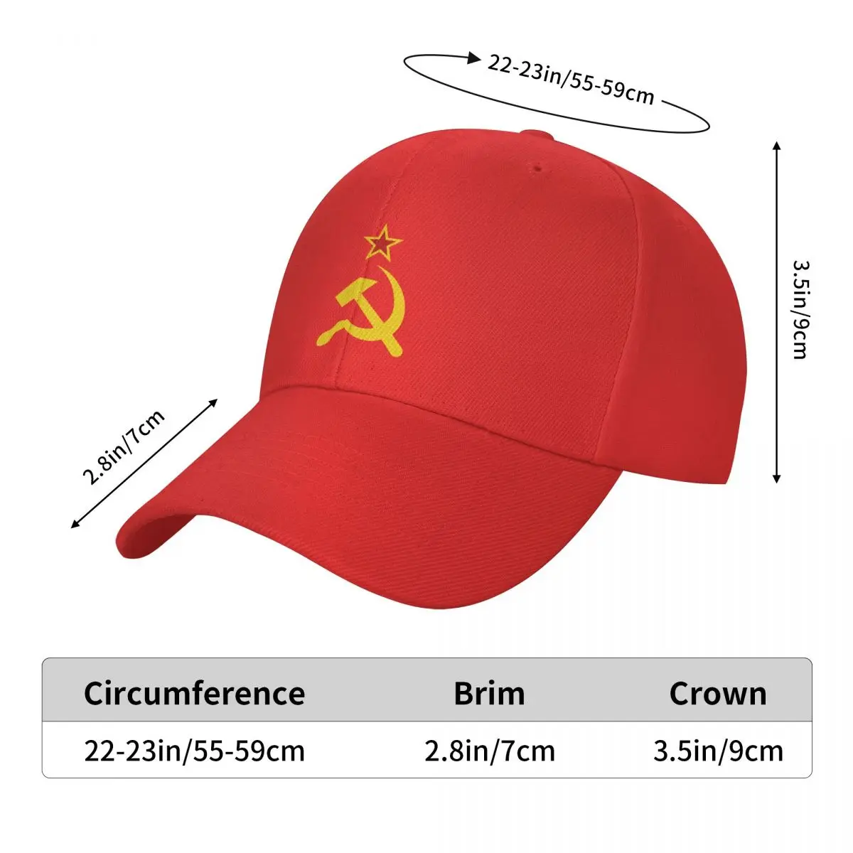 Russian Soviet Flag Baseball Cap for Women Men Breathable CCCP USSR Hammer And Sickle Dad Hat Performance Snapback Summer Hats