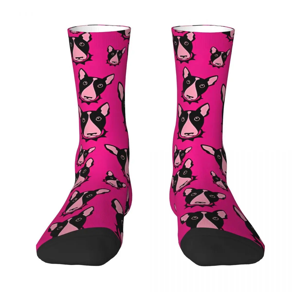 Rose Color Bull Terrier Bull Terrier Socks Sock Printed Man Polyester
