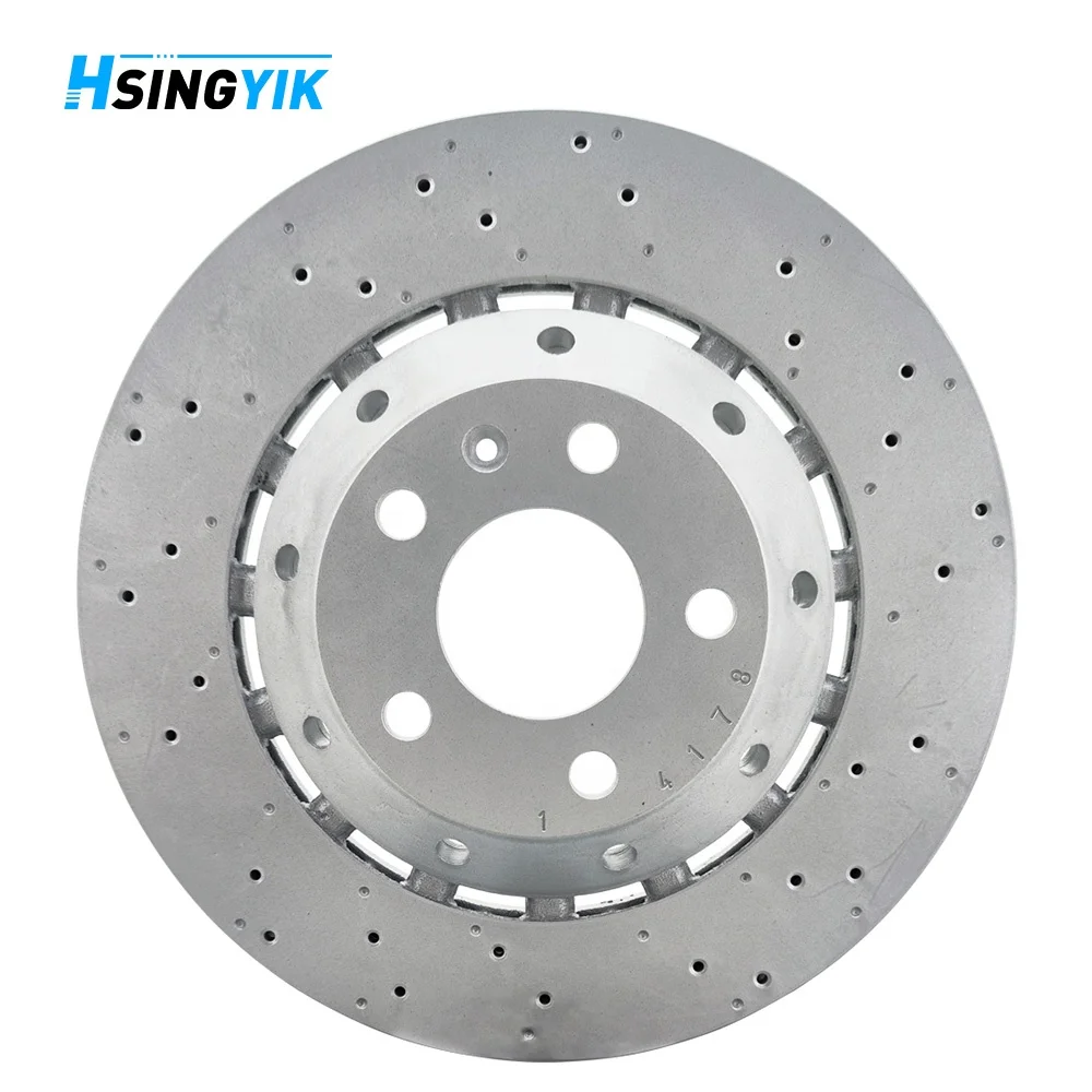 8E0615602D 8E0615601AB Hsingyik Auto Brake System Drilled Rear Brake Disc for Audi A4 RS4 B6 B7