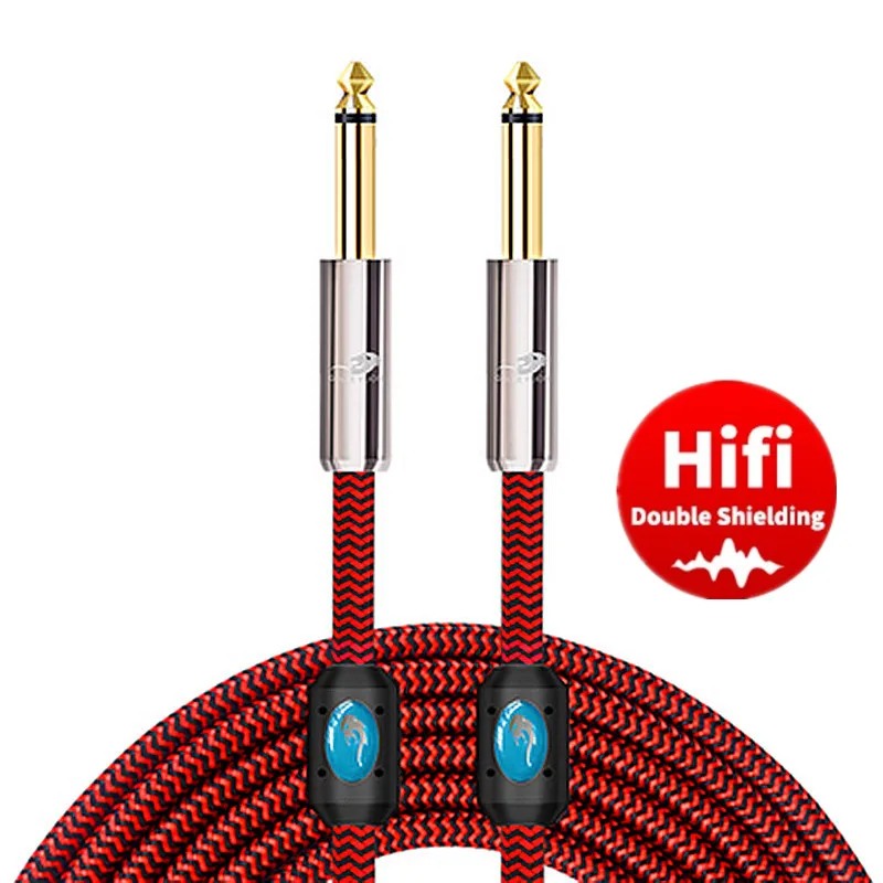 

1/4'' TS Mono 6.35mm to 6.35 Male Jack Audio Cable for Amplifier Mixer Guitar Keyboards Instrument OFC Shielded Cord 1m 2m 3m 5m