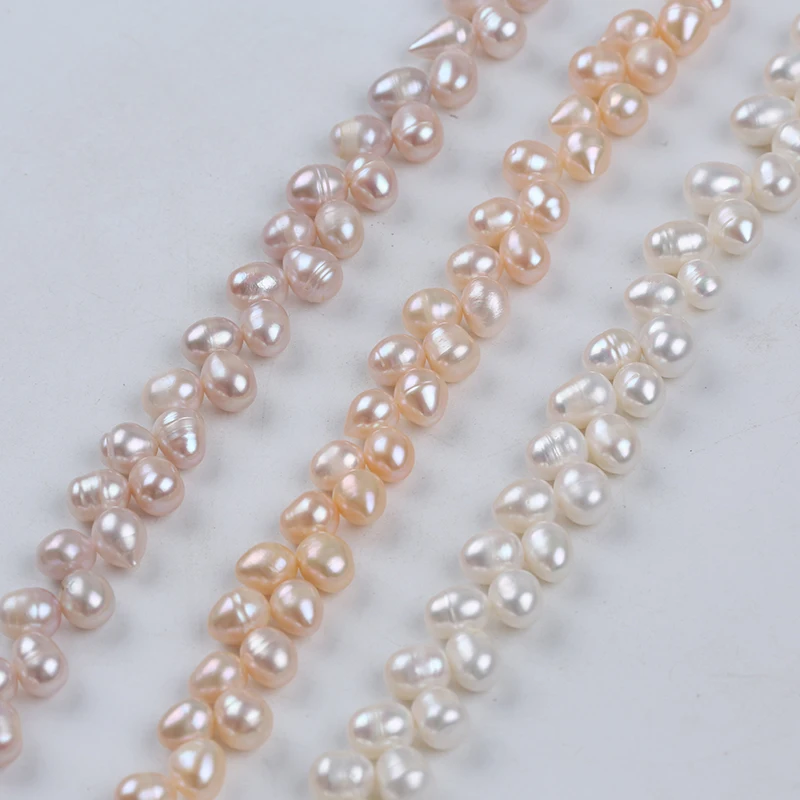 8-9mm  rice shape pearl in strand loose wholesale freshwater pearl jewelry beads