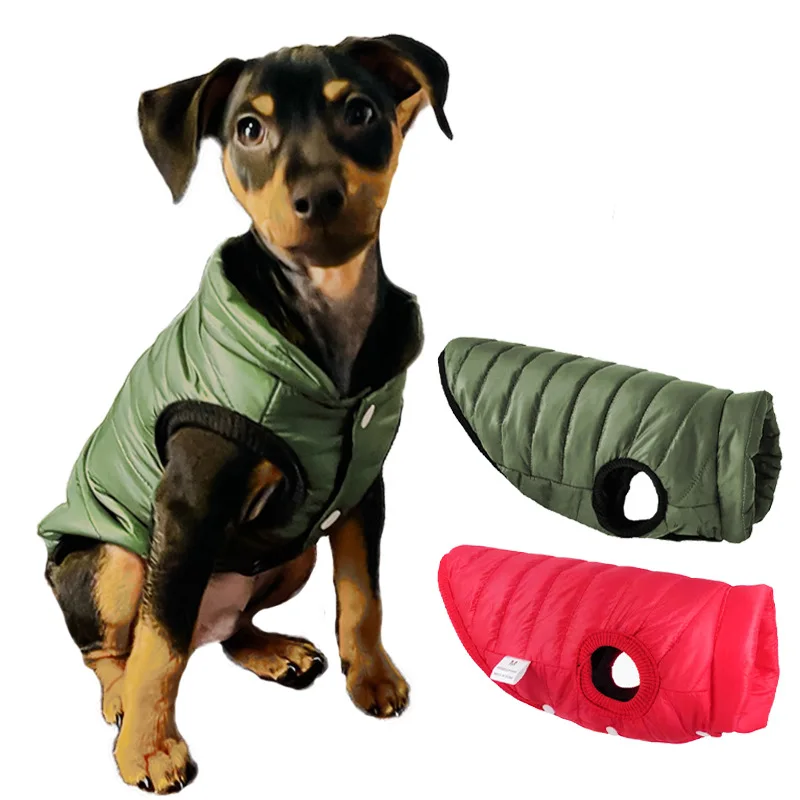 Pet Products Puppy Puffer Winter Warm Down Jacket Coats Clothes For Small Baby Dogs Teddy Bear Chucky Dog Clothing Costume Vest