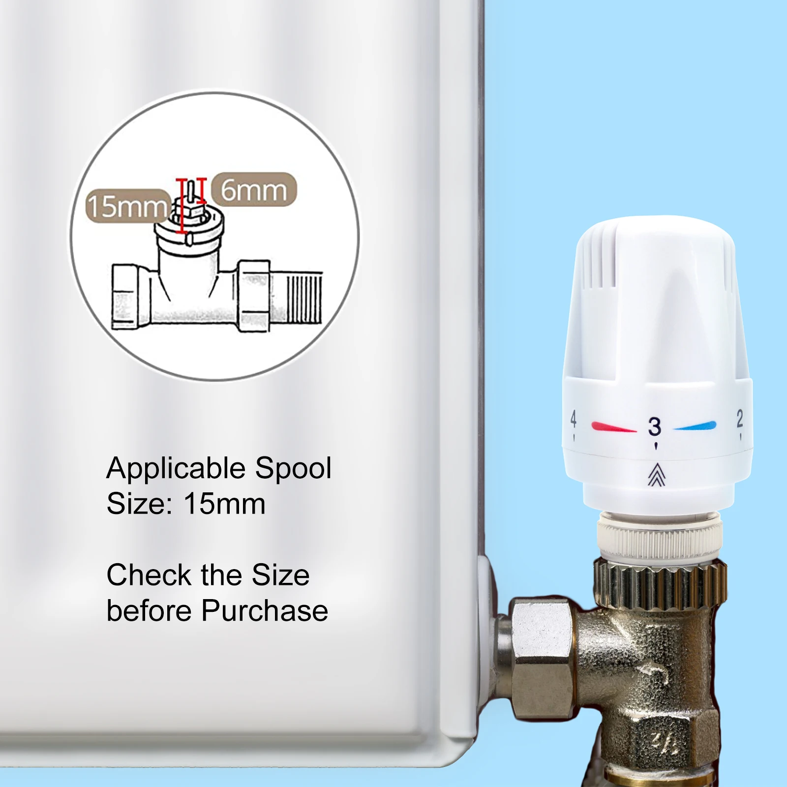 Automatic Thermostatic Radiator Valve Radiator Thermostatic Valve Head M30 Heating System Pneumatic Temperature Control Valves