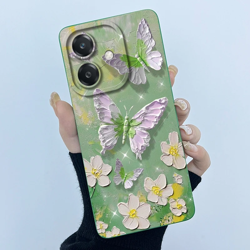 حافظة لهاتف OPPO A5i 4G 2025 لطيف الباندا الحلو الفتيات القطط السائل سيليكون لينة الغطاء الخلفي الواقي لـ OPPOA5i A 5i غلاف المصد #2