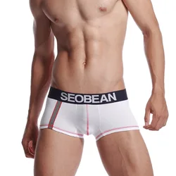 Dark blue cotton men's panties, panties, reflective strip panties 30240