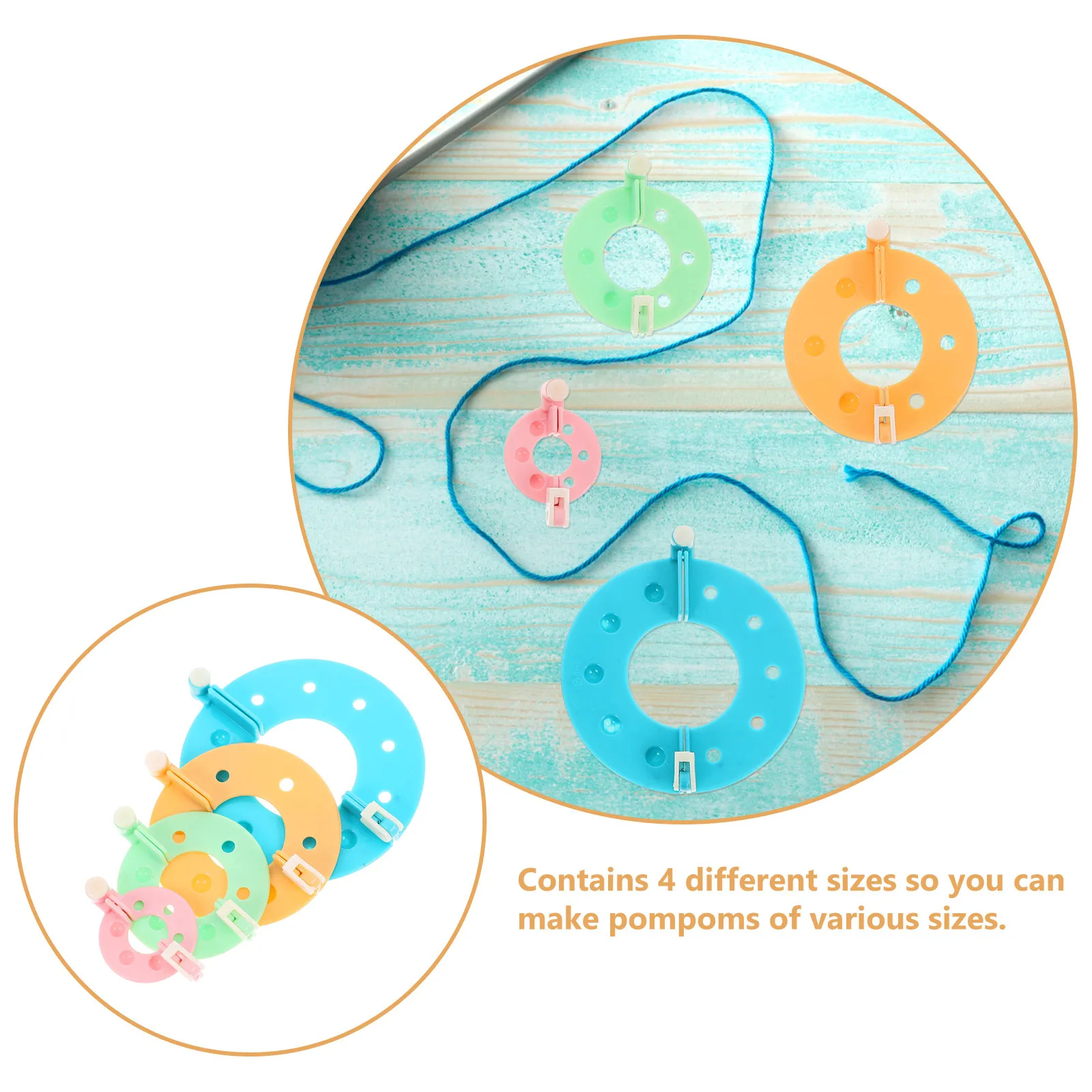 1Set Reusable Plastic Pompom M - огляд і ціна Pom Pom Maker Tool